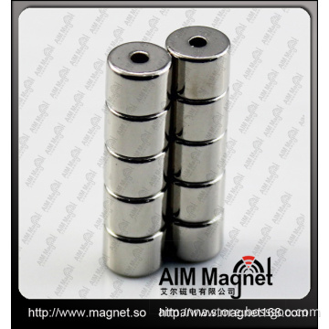 N42 neodymium cylinder magnet with hole